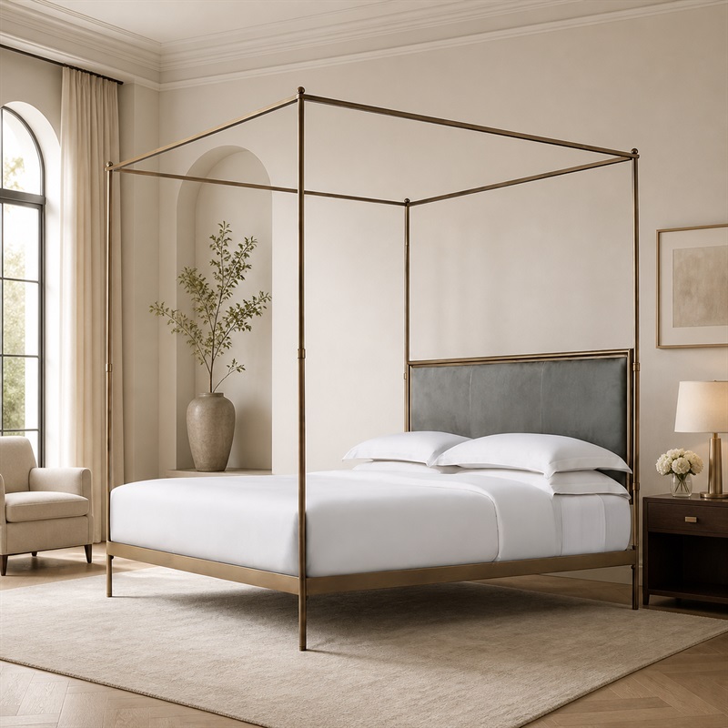 Canopy Bed Frame Metal Queen - Современная металлическая кровать размера Queen в