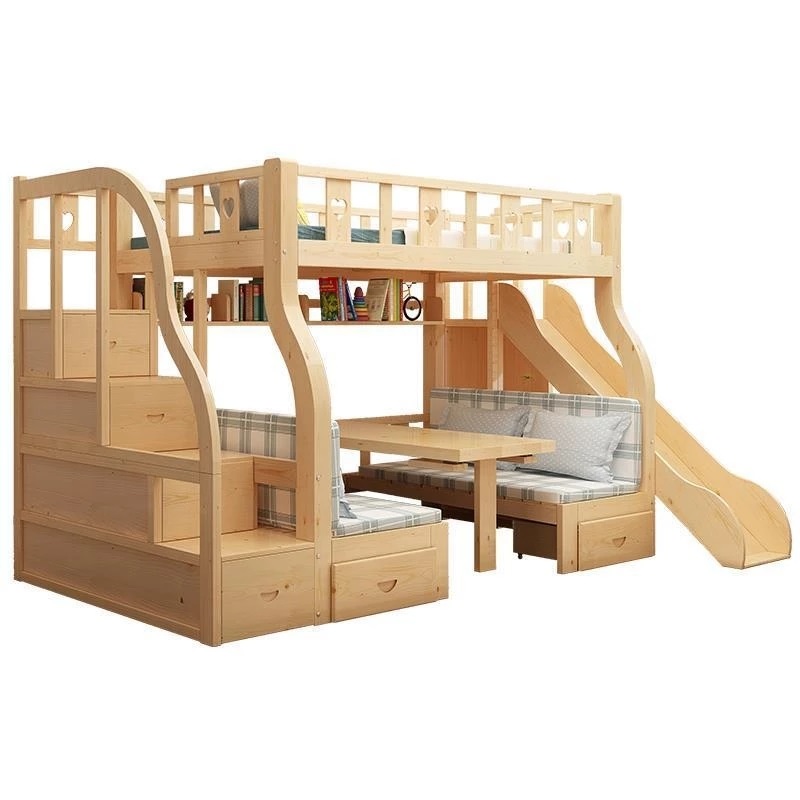 Bunk Bed With Stairs And Slide - -Багатофункциональная двухъярусная кровать, ящики для хранения