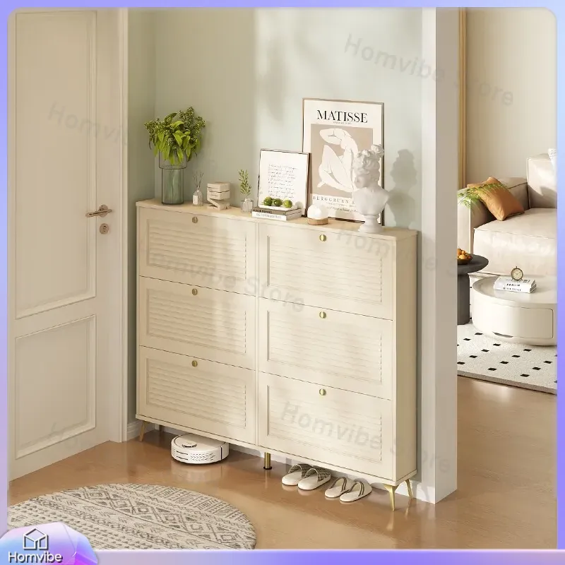 Shoe Rack Cabinet Narrow Entryway - Ультратонкий шкаф для обуви из массива