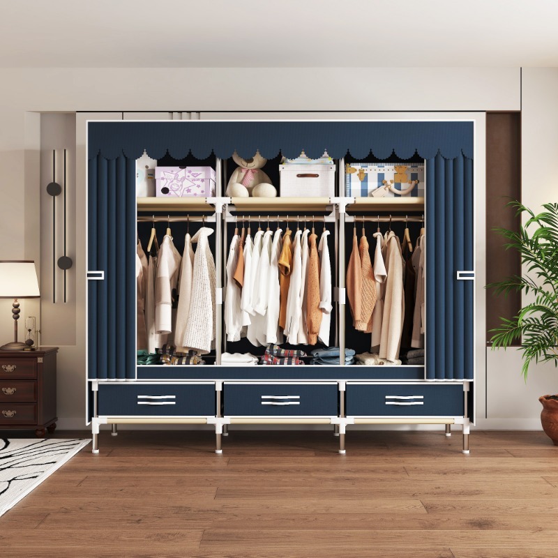 Wardrobe Closet Portable Fabric Cover - 65-дюймовый тканевый шкаф с выдвижными ящиками,