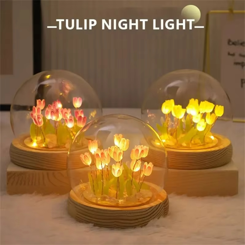 Floating Nightstand With Led Light - Светодиодный мини-тюльпан ручной работы «сделай сам»,