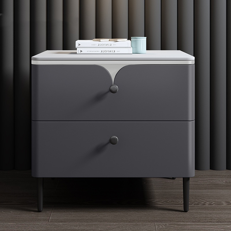 Solid Wood Nightstand 2 Drawers - Современная прикроватная тумба из массива дерева