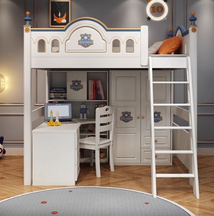 Детская двухъярусная кровать-з – обзор и цена Bunk Bed With Stairs And Slide