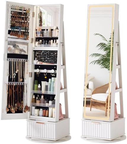 Рифленый профиль 360 °   Враща – обзор и цена Full Length Mirror Jewelry Armoire