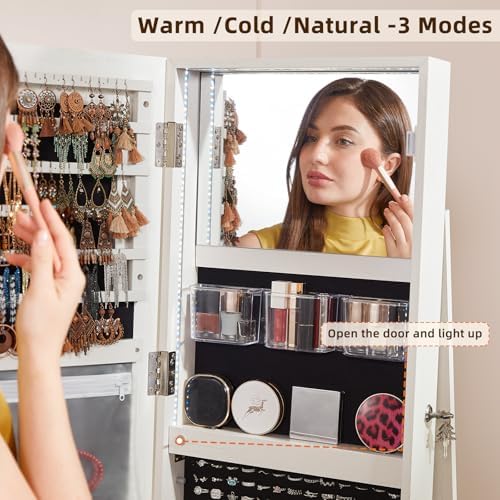 Рифленый профиль 360 °   Враща – обзор и цена Full Length Mirror Jewelry Armoire