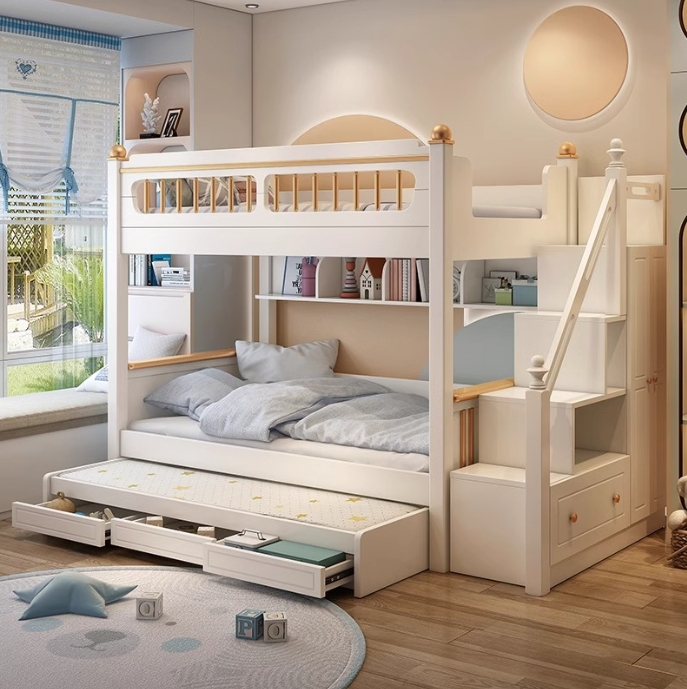 Детская мебель для спальни: дв – обзор и цена Bunk Bed With Stairs And Slide