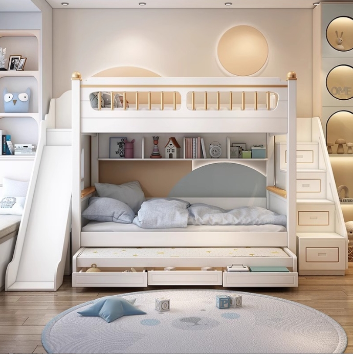 Детская мебель для спальни: дв – обзор и цена Bunk Bed With Stairs And Slide