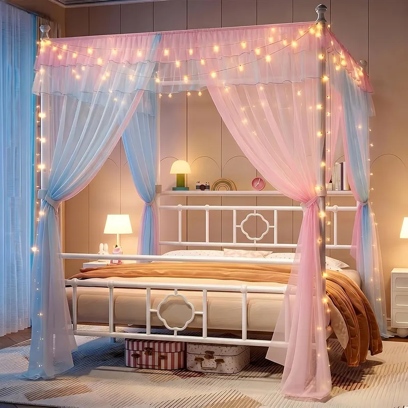 Каркас кровати Queen с балдахи – обзор и цена Canopy Bed Frame Metal Queen