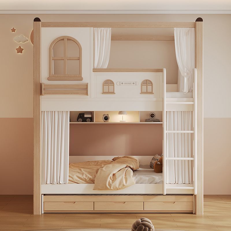 Детская двухъярусная кровать с – обзор и цена Bunk Bed With Stairs And Slide