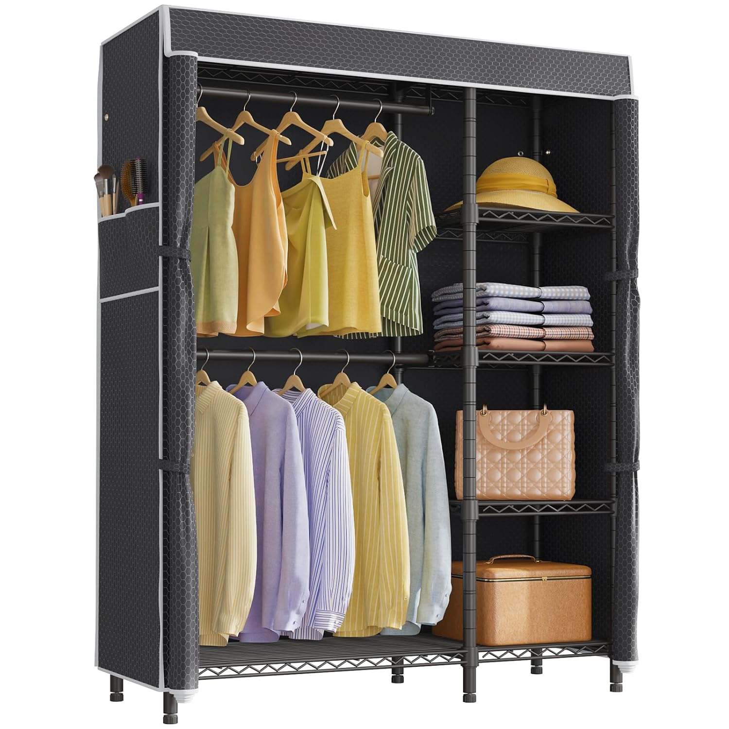 Портативный шкаф-гардероб с пр – обзор и цена Wardrobe Closet Portable Fabric Cover