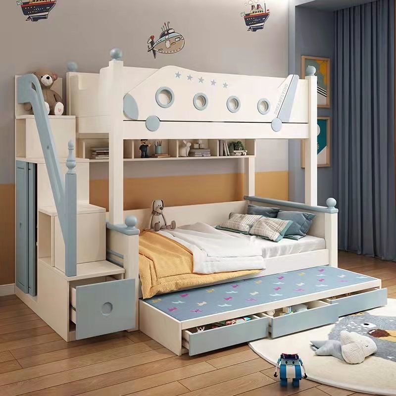 Высококачественная деревянная  – обзор и цена Bunk Bed With Stairs And Slide