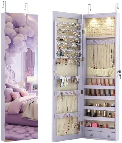 Настенный или напольный шкаф-в – обзор и цена Full Length Mirror Jewelry Armoire