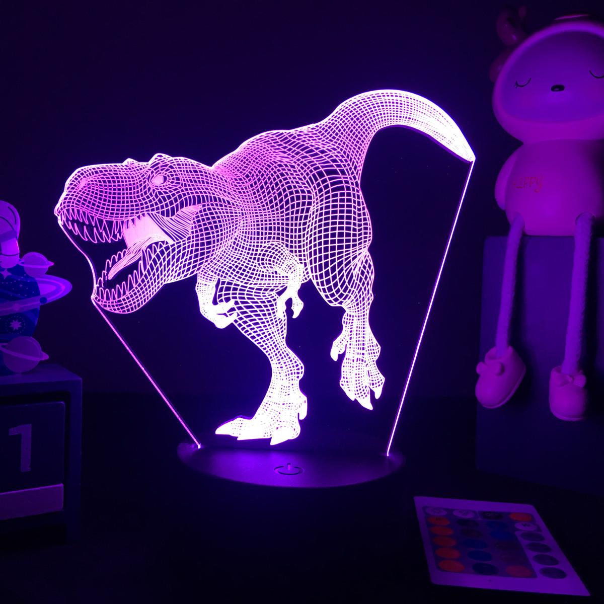 Ночник в виде динозавра 3D, де – обзор и цена Floating Nightstand With Led Light