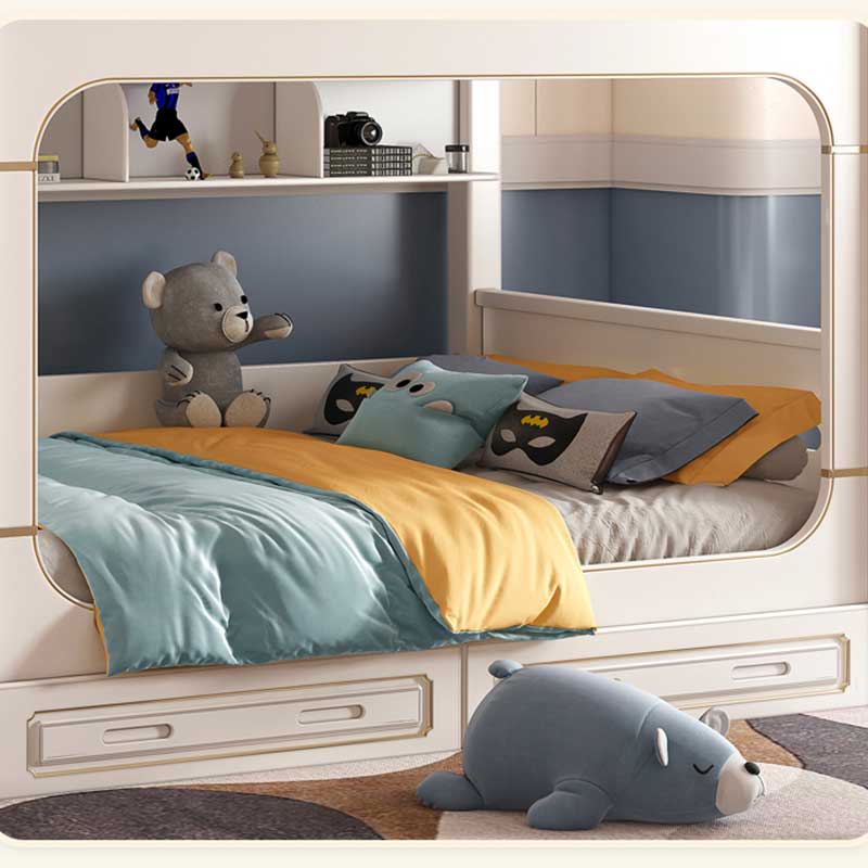 Современный белый деревянный д – обзор и цена Bunk Bed With Stairs And Slide
