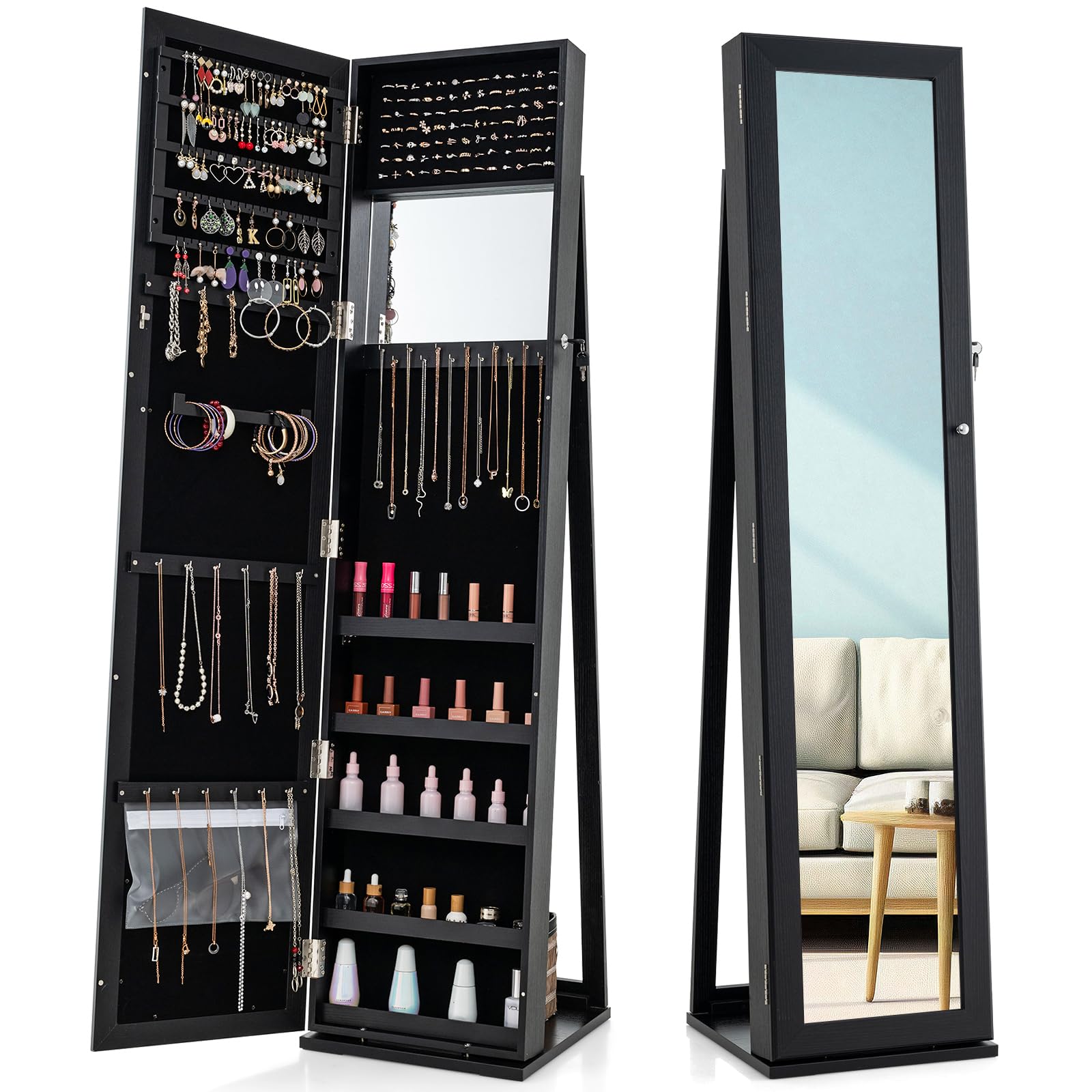 Шкаф для украшений с зеркалом  – обзор и цена Full Length Mirror Jewelry Armoire
