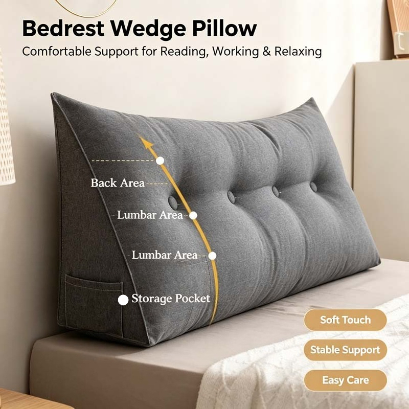 Большая подушка для изголовья  – обзор и цена Headboard Cushion Backrest Tatami